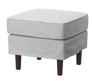 【NEW】IKEA ikeaROCKSJ・・N ロックショーン オットマン, クロヴスタ 薄墨色/白いこと395.147.01IKEAの調度品