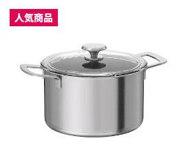 【NEW】IKEA HEMKOMST ヘムコムスト 鍋 ふた付き, ステンレススチール/ガラス, 5 l 005.131.42 使い勝手抜群！シンプルでお料理が楽しくなる いろいろなお料理に 蓋のガラスも調理中の状況がわかりやすい