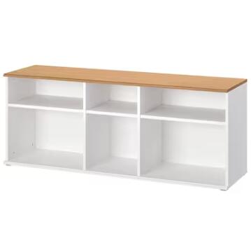 IKEA イケア SKRUVBY スクルーヴビー テレビ台, ホワイト, 156x38x60 cm 905.088.53 IKEA ikea イケア いけあ 通販 テーブル 北欧雑貨 北欧家具 棚 収納 インテリア