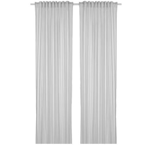 DYTÅG ディトーグ カーテン2組(4枚), ホワイト DYTÅG curtains, 1 pair, white/with heading tape, 57x98