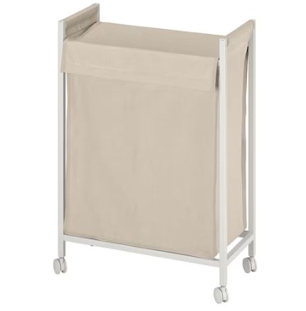 IKEA イケア ENHET エーンヘート ランドリーバッグ キャスター付き, ホワイト, 80 l 705.161.04