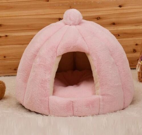 ニット帽ハウス ペット用 YYRA326 【C ピンク】 冬 ドーム ハウス ペット ねこ 猫 ネコ にゃんこ ベット クッション ネコ用 愛猫 ネコとの暮らし