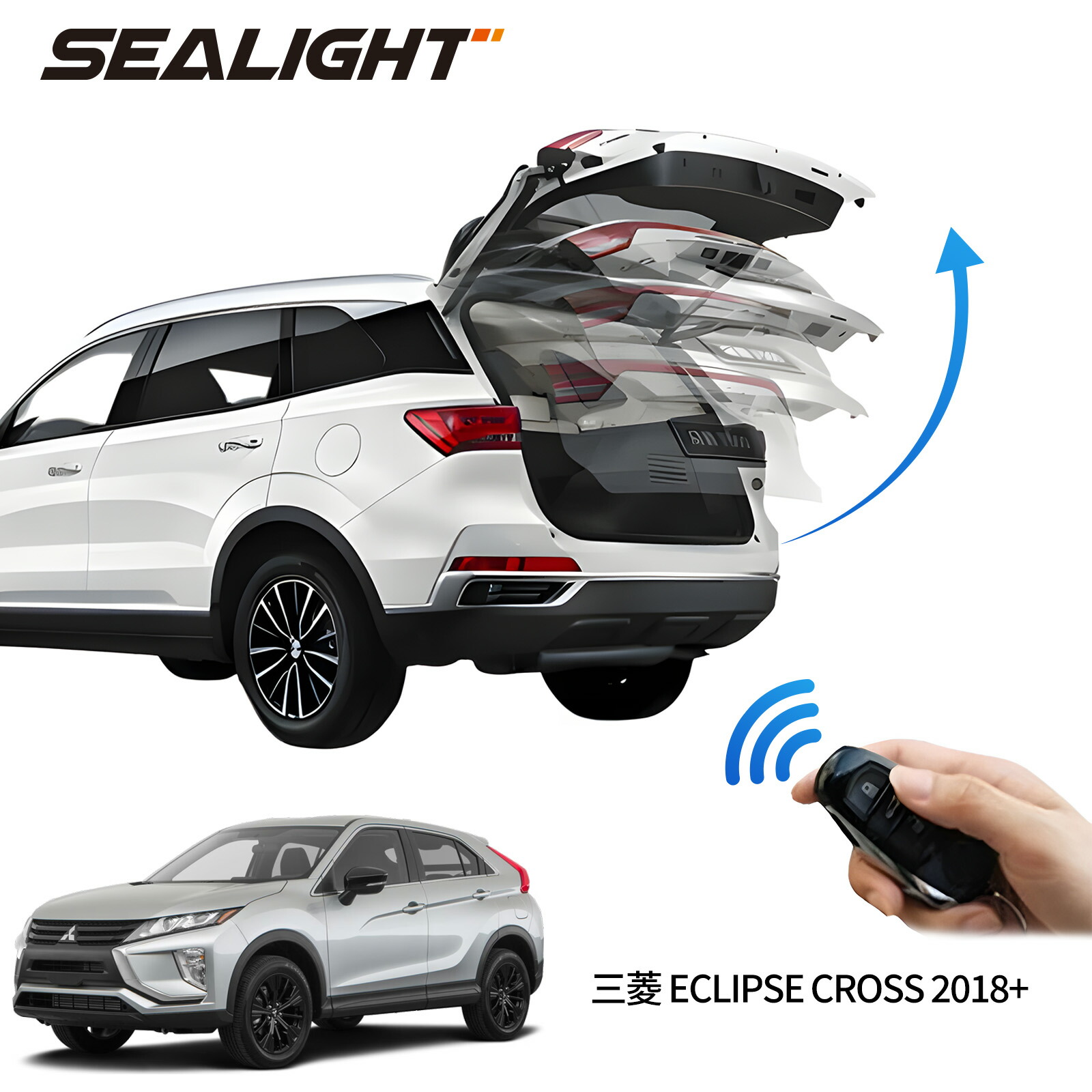 電動パワーバックドア キット 三菱 ECLIPSE CROSS 2018+ 後付け パワーゲート ダンパー トランク 自動開閉 リモコン操作 オート パワー パワーリアゲート オートテールゲート フットセンサー