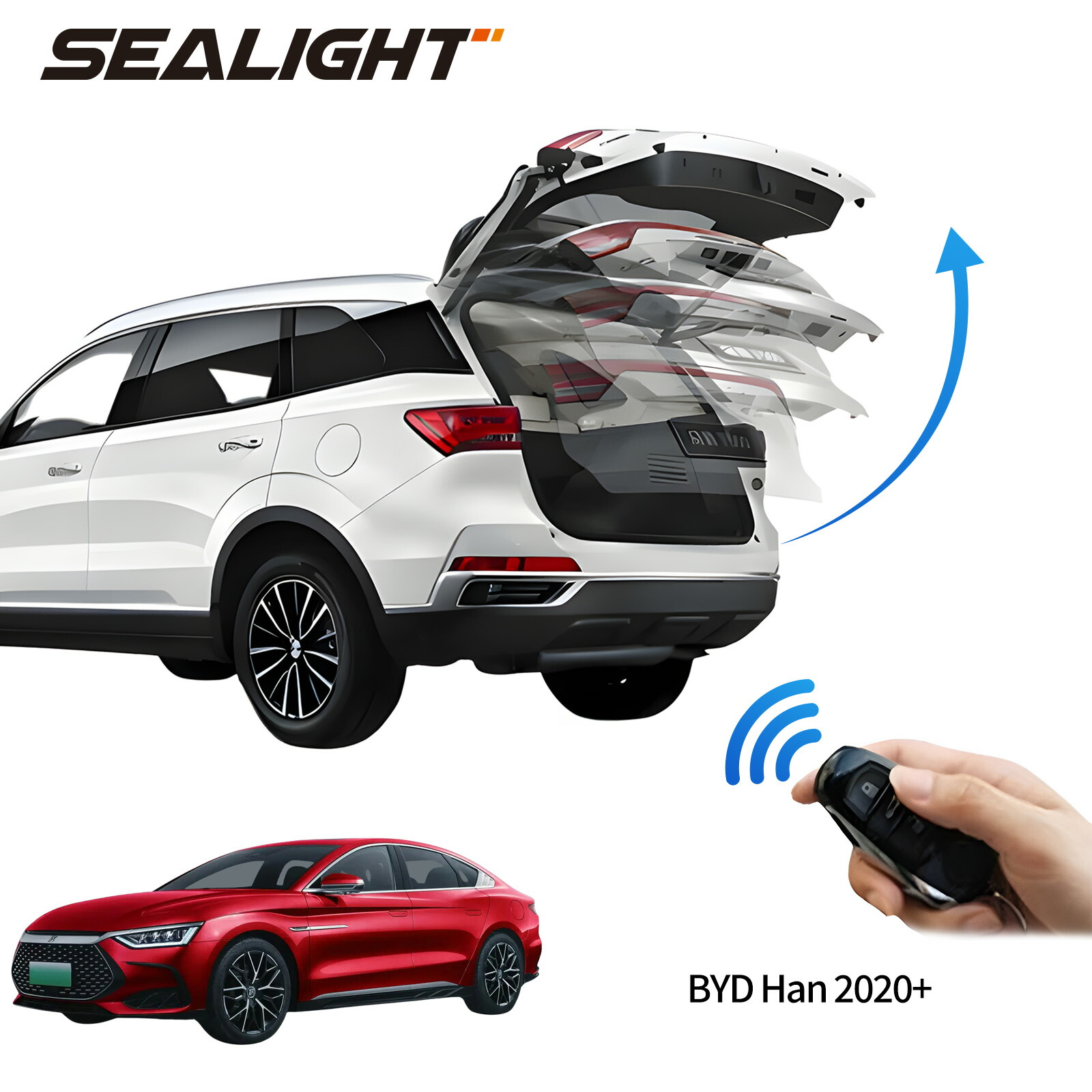 電動パワーバックドア キット BYD Han 2020+ 後付け パワーゲート ダンパー トランク 自動開閉 リモコン操作 オート パワー パワーリアゲート オートテールゲート フットセンサー