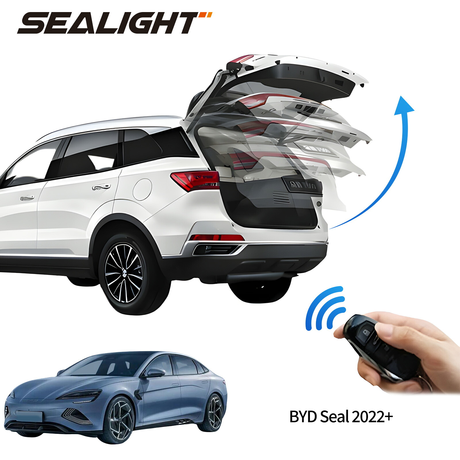電動パワーバックドア キット BYD Seal 2022+ 後付け パワーゲート ダンパー トランク 自動開閉 リモコン操作 オート パワー パワーリアゲート オートテールゲート フットセンサー