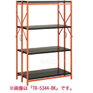 楽天市場】ワンタッチ 折りたたみ式スチール棚 TR-5344BK・W トラスコ