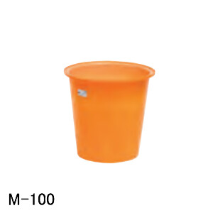 M型入れもの M-100 スイコー オレンジ色/白 100L【法人のみ】【取り引き所打ちきり可】