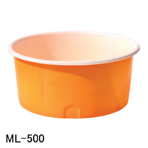 ML型入れもの ML-500 スイコー オレンジ色/白 500L【法人のみ】【取り引き所打ちきり可】