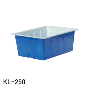 KL型入れもの KL-250 スイコー 青/白 250L フタ絶無 ドレン絶無【法人のみ】【取り引き所打ちきり可】