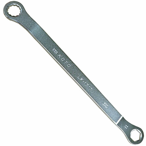 ロアボールジョイント ナットレンチ 17mm 6角×12角 LW-1717 江東産業 両端厚さ5mm 15度角度付き 極薄メガネレンチ 7,100円