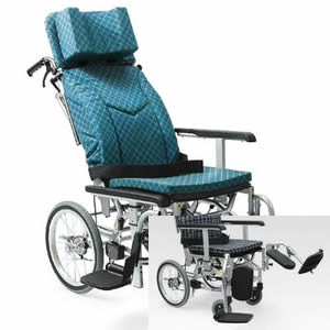 KXLシリーズ ティルティング&リクライニング 車いす KXL16-42EL カワムラサイクル|オアシスプラス