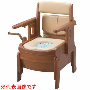 安寿 家具調室内用便器 選りわけるR 自動小銃一回り はねあげ手合い 標準尺度便座 533-943 アロン化成