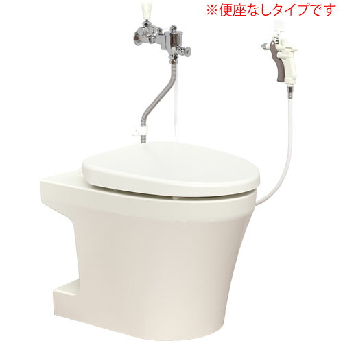 タンクレス洋風簡易水洗便器 フラッシュバルブタイプ FA8 FA8-CFG00 ダイワ化成 便座なし 洗浄ガン付 パステルアイボリー｜オアシスプラス