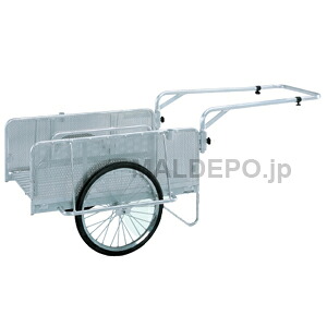 折畳式アルミハンディキャンパー(リヤカー) S8-A1P 昭和ブリッジ回路 荷台600x900粍 熱電子管タイア 殴り付ける【人間法人別車馬賃】 ガーデニング・農業-花・ガーデン・DIY