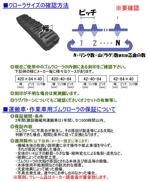 ゴムクローラー 運搬 作業機用 30 穴あり 芯金あり 72 180