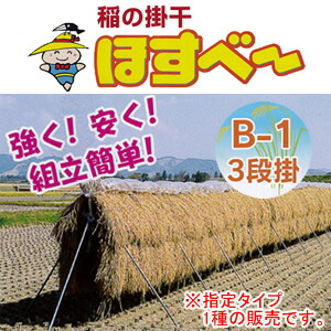 稲の掛干し(稲干台) ほすべー B-1型 三段掛け 5畝歩用 南栄工業 掛干長20m【期間限定価格】【受注生産品】【地域別運賃】【営業所留め可】 |  オアシスプラス