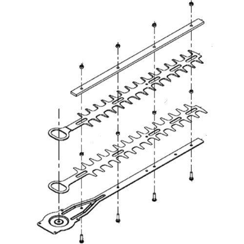 ゼノア　トリマー替え刃 ZENOAH（ゼノア） HT601 Pro-1用 ヘッジトリマーの替刃ASSY