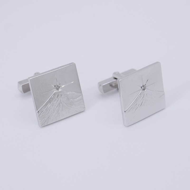 楽天市場】カフスボタン メンズ ホワイトゴールド K14WG