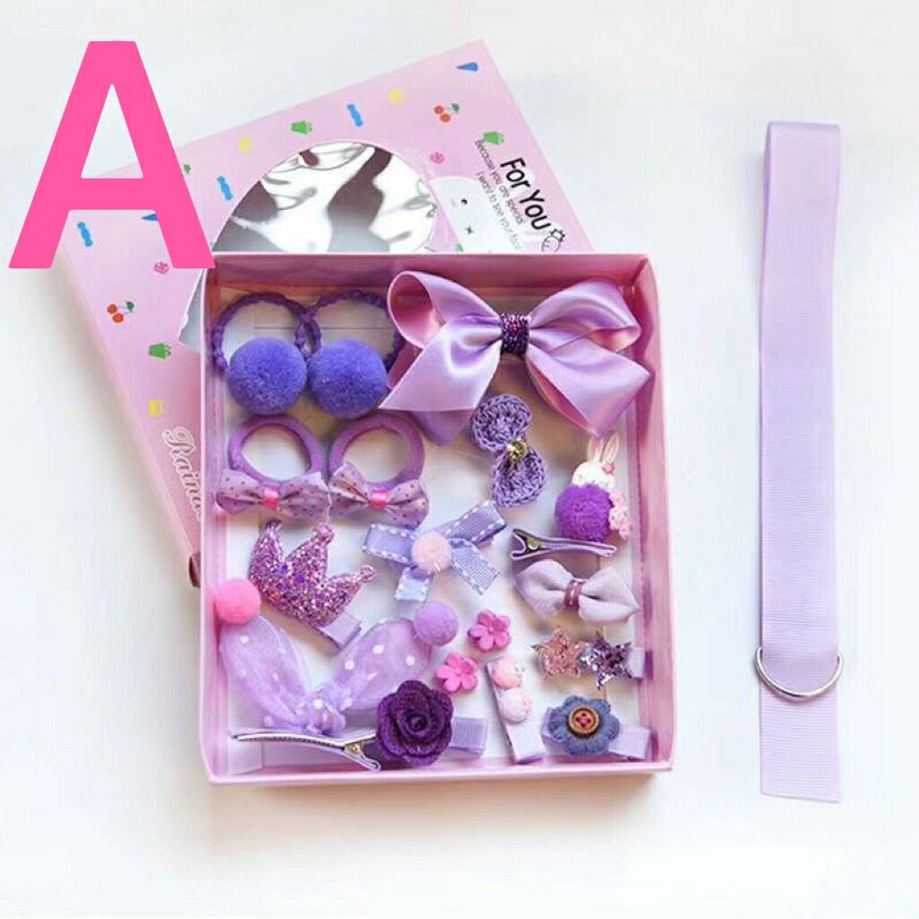 送料無料子供アクセサリーヘアビンヘアアクセサリーキッズアクセサリーアナ雪セットプレゼント誕生日プリンセス女の子クリスマス18点セット