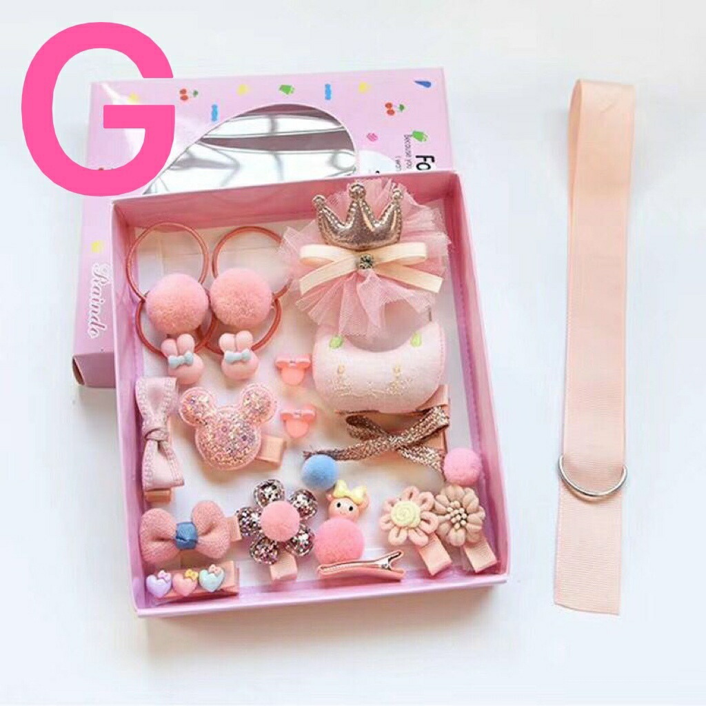 送料無料子供アクセサリーヘアビンヘアアクセサリーキッズアクセサリーアナ雪セットプレゼント誕生日プリンセス女の子クリスマス18点セット