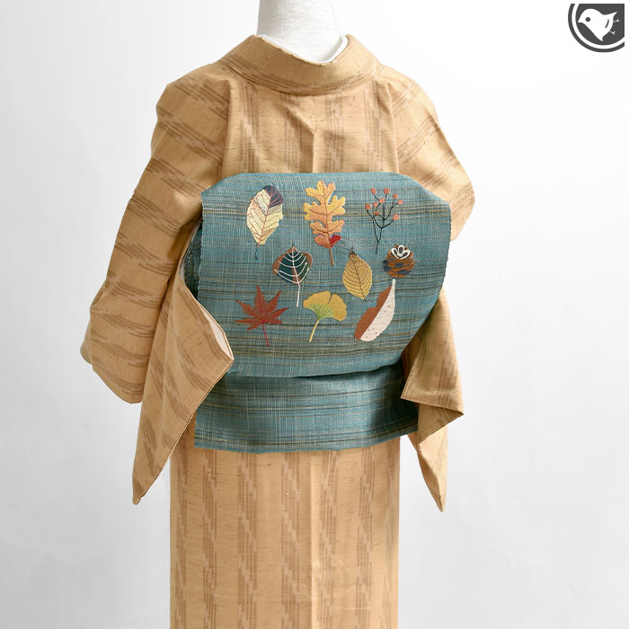 西陣織 刺繍 “錦秋の香” 九寸 名古屋帯 正絹 日本製 お仕立て代込！送料・代引き無料！[商品番号：21644] 35,750円