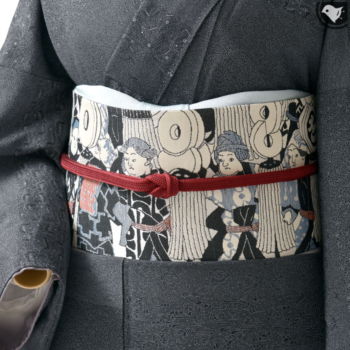 楽天市場】【帯10%offクーポン有♪】鳥獣戯画の半幅帯 高級 半巾帯