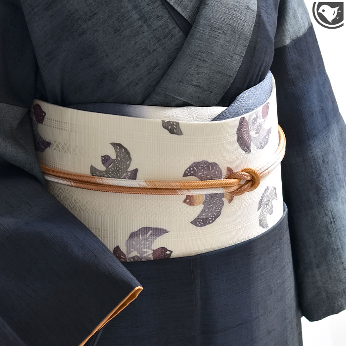 楽天市場】西陣織 老舗 おぐら 謹製 “鳥獣戯画” 九寸 名古屋帯 正絹