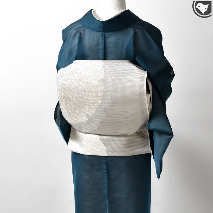 楽天市場】西陣織機屋 謹製 ぜんまい紬 無地 九寸 名古屋帯 正絹 【帯