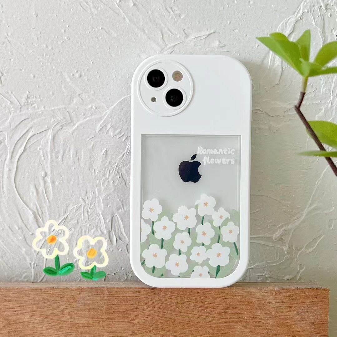 楽天市場】iphone ケース 花 背面 カード ケース 透明 花柄 アイフォン