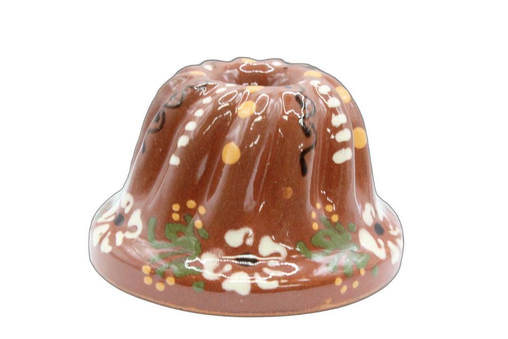 アルザス陶器 クグロフ 美品 クグロフ型 コウノトリ ライトブルー 16cmサイズ アルザス地方