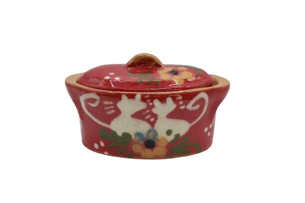 楽天市場】アルザス陶器（スフレンハイム） テリーヌ 10cm チョコ 花柄