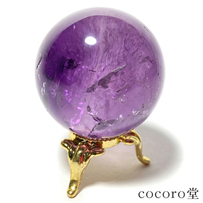 楽天市場】浮かび上がる天使の指紋 S級【アメジスト(紫水晶)丸玉 LED台