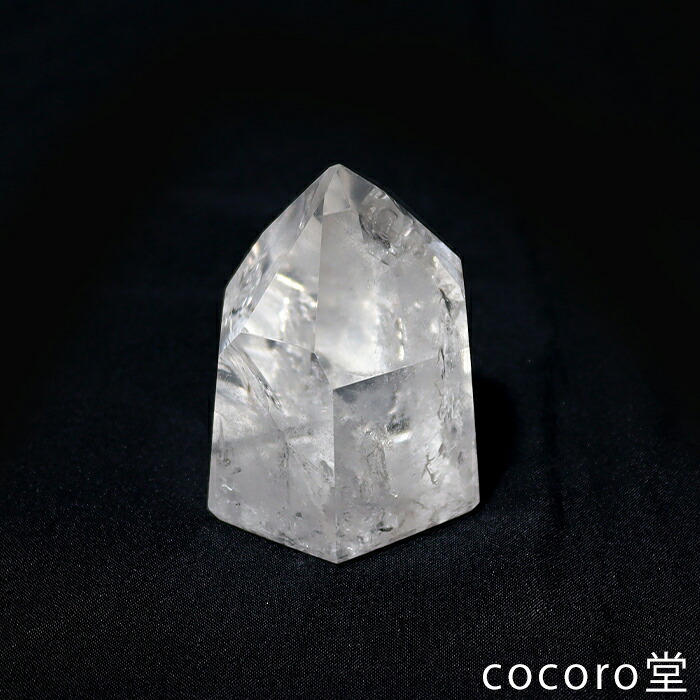 天然石 パワーストーン 【一点もの】 ブラジル産 レムリアン 水晶 レインボー入り ポイント 置き物 サイズ：約42×38×高さ57mm 重さ：約129g レディース メンズ 勝負 恋愛 【メール便不可】