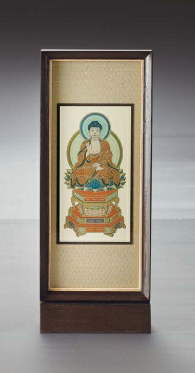 国産スタンド 掛軸 美楽WAL色（中）御本尊一幅【掛け軸 スタンド 自立型 家具調 掛軸 本尊 栓 無垢 日本製 高級 専門店】