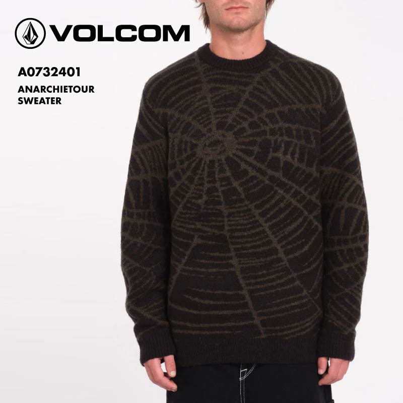 VOLCOM/ボルコム メンズ セーター ANARCHIETOUR SWEATER 2024 FALL A0732401 レギュラーフィット クルーネック ヘビーウェイト スキー スノボ 防寒 暖かい ラウンドカラー 秋冬 ニット 男性用 《☆》 型落ち アウトレット
