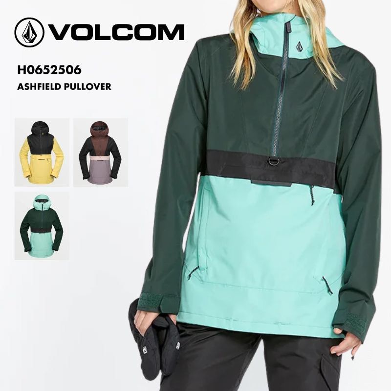 VOLCOM/ボルコム レディース スノージャケット ASHFIELD PULLOVER 2025 SNOW H0652506 スノーボード スキー ウインタースポーツ 防寒 スノボウェア スキーウェア アウター リラックスフィット ミドル丈 2方向サイドジッパー 女性用 《LDY》