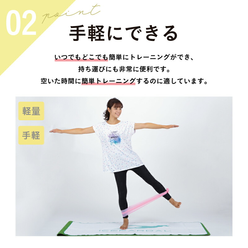 フィットネスエクササイズバンドOCFG-120Bゴムバンドリハビリ筋トレストレッチ運動おうちトレーニング宅トレ