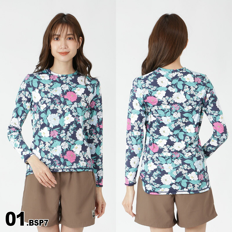 Roxy ロキシー レディース 長袖 ラッシュガード Grjwr Tシャツタイプ Uvカット Upf50 柄 紫外線カット 水着 ビーチ 海水浴 プール 女性用 Southwestne Com