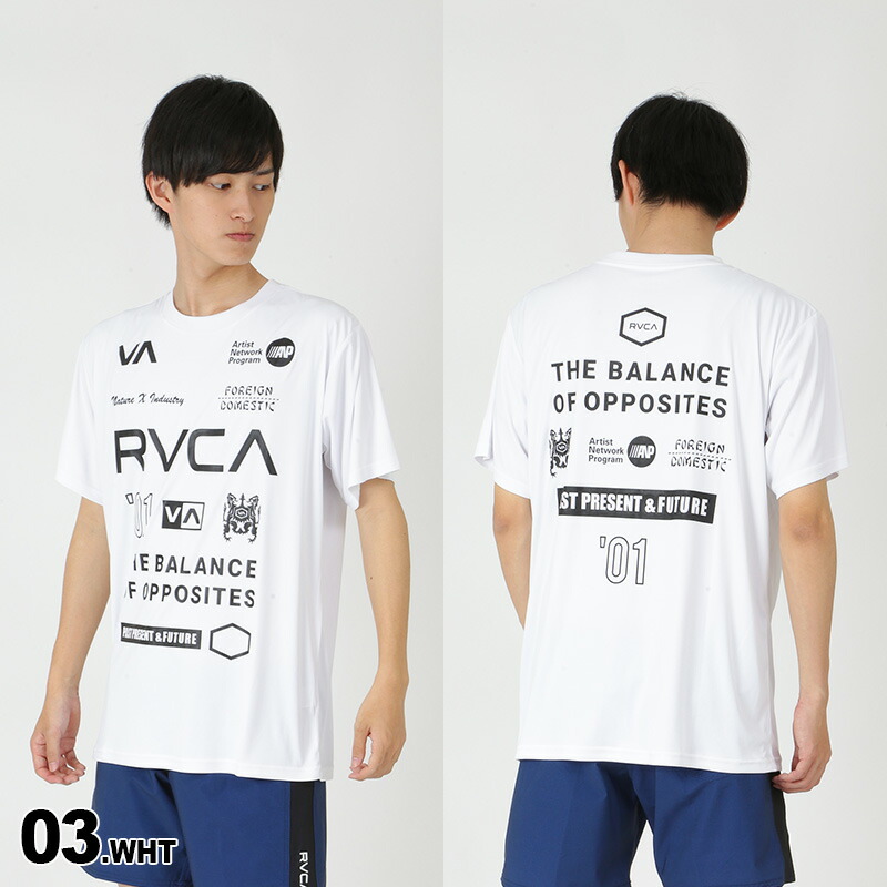 最大2,000OFF券配布中 RVCA ルーカ メンズ 半袖 ラッシュガード Tシャツ BC041-814 ティーシャツ UVカット UPF50 ロゴ  ビーチ 海水浴 プール 男性用 【86%OFF!】