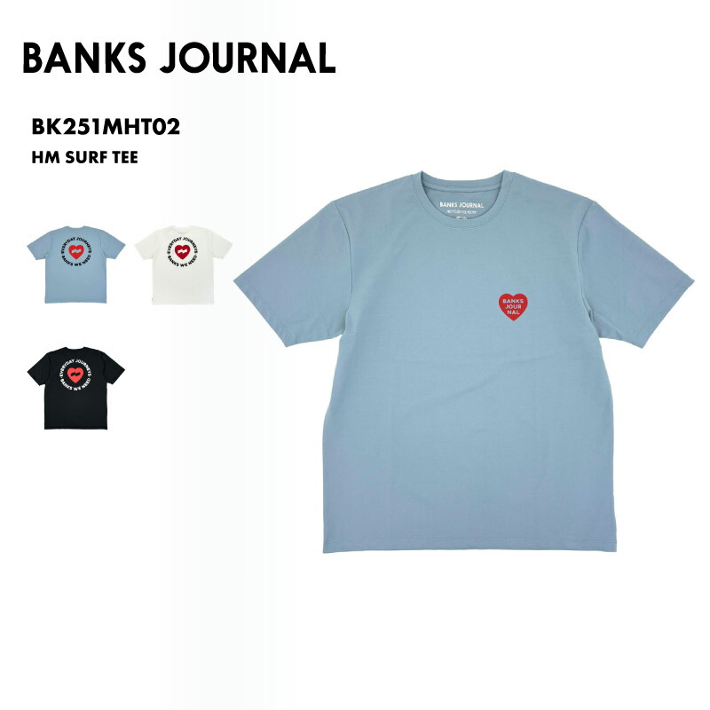 BANKS JOURNAL/バンクスジャーナル メンズ 半袖 ラッシュガード HM SURF TEE 2025SPRING BK251MHT02 Tシャツ UVカット 紫外線対策 日焼け対策 サーフィン ビーチ 海 プール おしゃれ ブランド 男性用 《☆》 4,297円