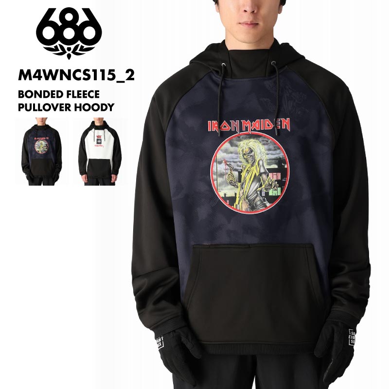 686/シックスエイトシックス メンズ パーカー BONDED FLEECE PULLOVER HOODY WINTER 24-25 M4WNCS115_2 スノーボード スキー ウインタースポーツ 防寒 スノボウェア スキーウェア トップス 撥水加工 カンガルーポケット 裏地フリース 男性用 型落ち アウトレット
