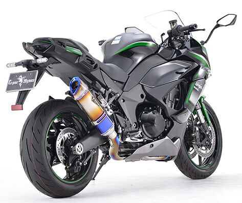 r’s gear アールズギア KawasakiNinja 1000SX(20-) リアルスペック シングル UP タイプ フルエキゾーストマフラー チタンドラックブルー RK36-TUSD