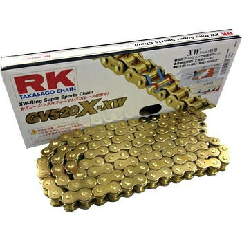 バイクチェーン RK アールケー TAKASAGO CHAIN GVシリーズ ゴールドチェーン GV520X-XW リンク数120|OCC netshop