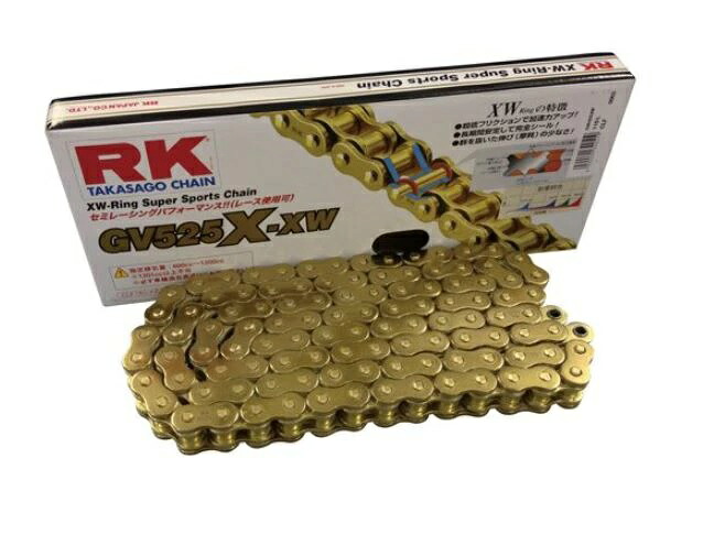バイクチェーン RK アールケー TAKASAGO CHAIN スタンダードシリーズチェーン スチールチェーン gv525X-XW リンク数110|OCC netshop