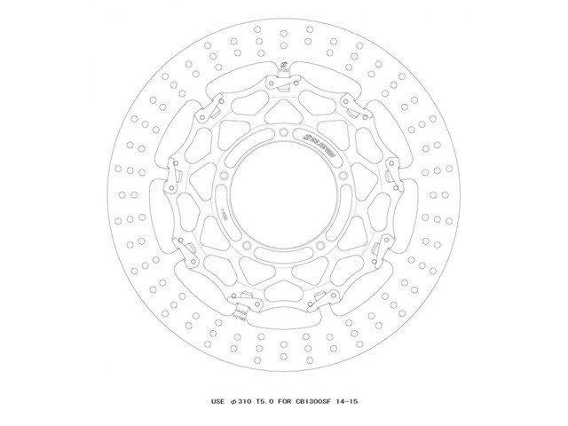 要納期確認 GALE SPEED アクティブ クロスロックディスクローター フロント φ310 T\u003d5.0 右 F)CB1300SF/SB(ABS) 14-25/CB1000 F 26/HORNET/SP 25 GSBDF0024R