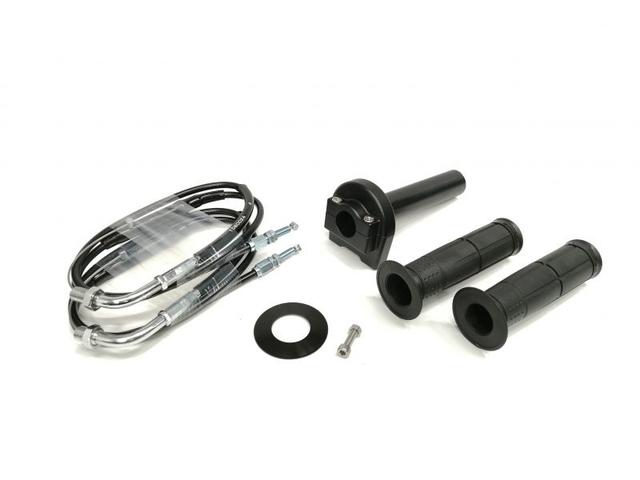 要納期確認 ACTIVE アクティブ 汎用スロットルキット TYPE-1 ブラック 巻取φ32 [ワイヤー:メッキ金具 900mm] 1061222