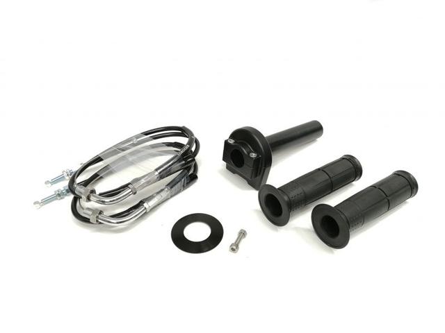 要納期確認 ACTIVE アクティブ 汎用スロットルキット TYPE-1 ブラック 巻取φ40 [ワイヤー:メッキ金具 700mm] 1061412