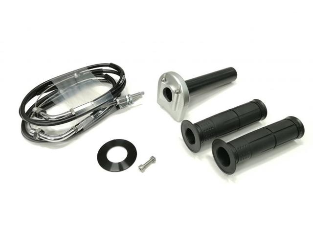 要納期確認 ACTIVE アクティブ 汎用スロットルキット TYPE-3 シルバー 巻取φ28 [ワイヤー:メッキ金具 900mm] 1063121