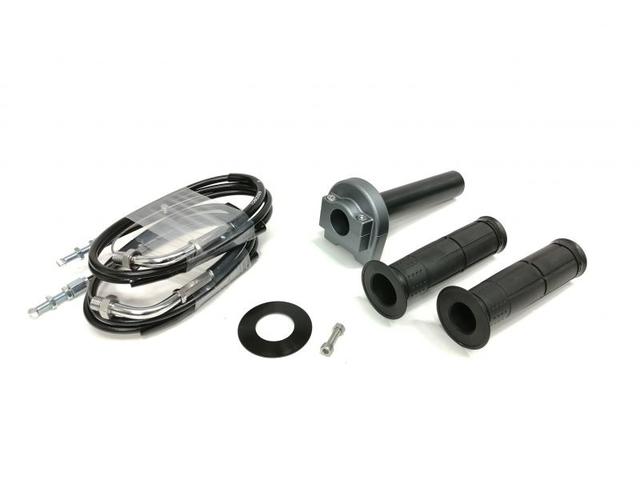 要納期確認 ACTIVE アクティブ 汎用スロットルキット TYPE-1 ガンメタ 巻取φ44 [ワイヤー:メッキ金具 1050mm] 1068708