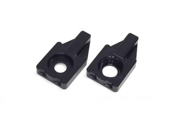 要納期確認 ACTIVE アクティブ プレスフォーミングスイングアーム用チェーンアジャスター(左右セット) ブラック 15500029